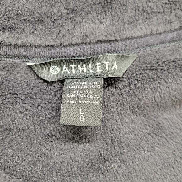 Athleta Pullover Women's Large Tall Cozy Karma Asymmetrical Black Wrap Studio - Picture 3 of 13